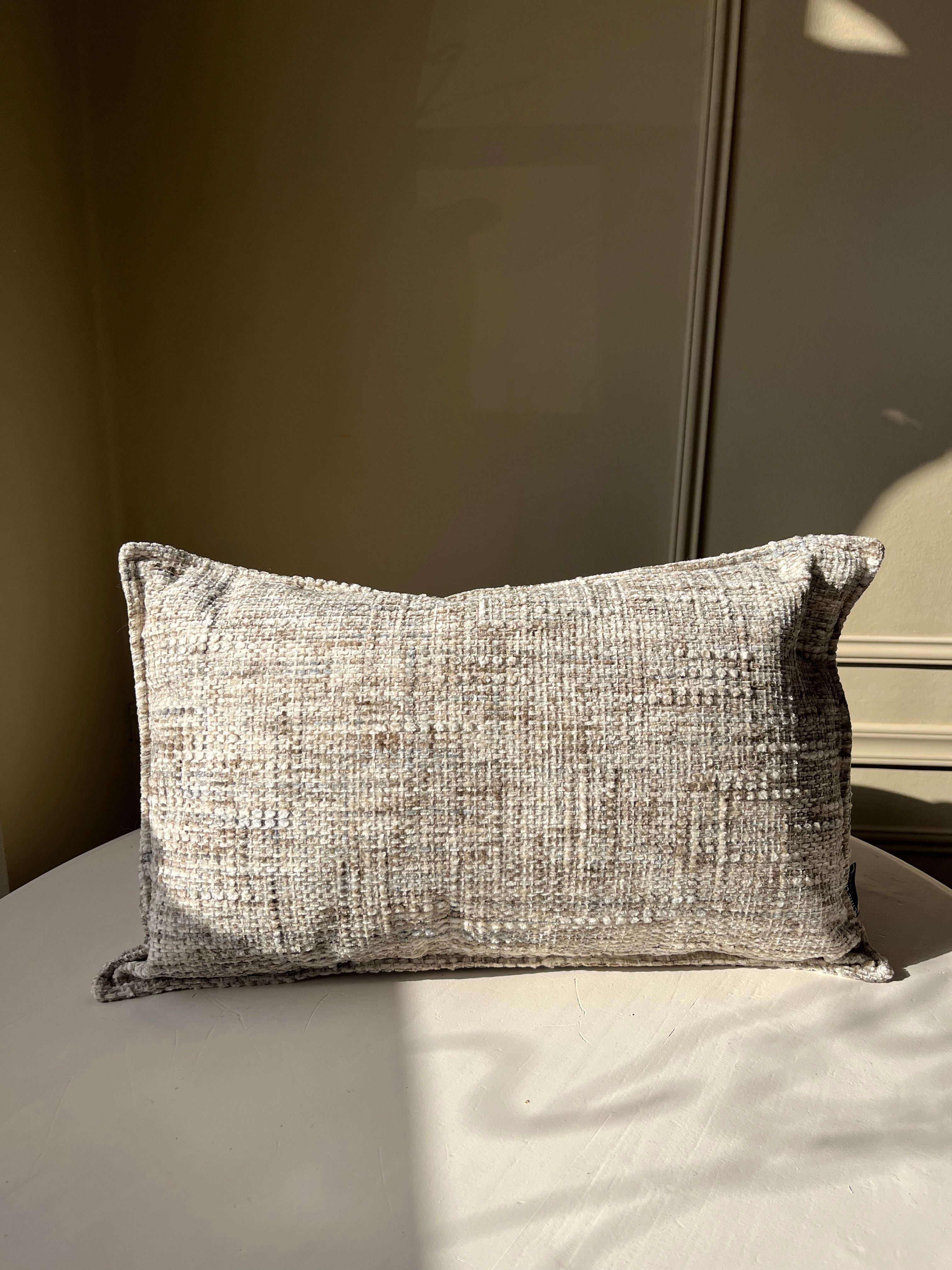 Kussen Liam - Gemêleerd Blauw & Taupe