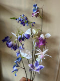 Mixed flowers 119 cm blue